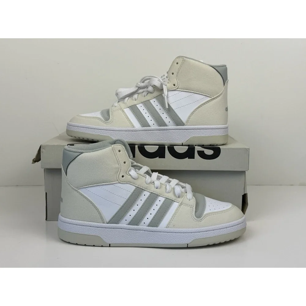 Adidas‎ Break Start Mid J Sneakers Size 6Y Mid-Top White/Grey Basketball IH7979